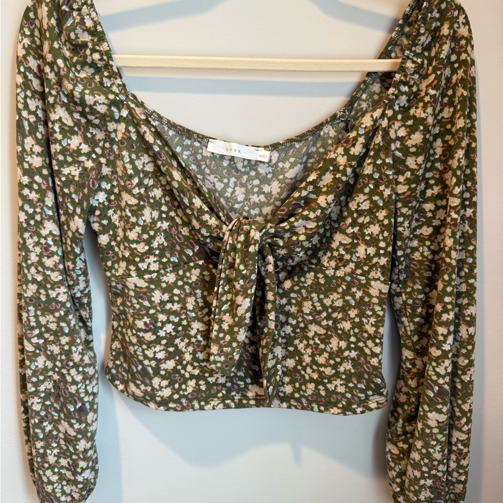 Lush Green Floral Blouse